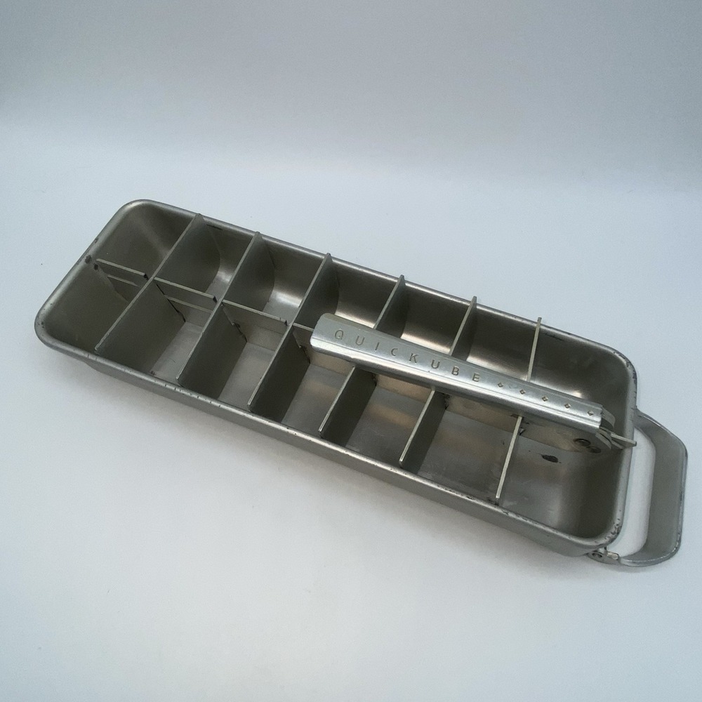 Frigidaire Quickube Ice Cube Tray Aluminum Metal Quick Release Vintage‎ GOOD